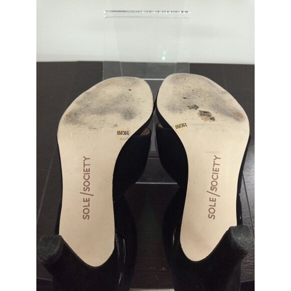 Sole Society Black Cassidea Kitten Heels Size 6M - Picture 6 of 8
